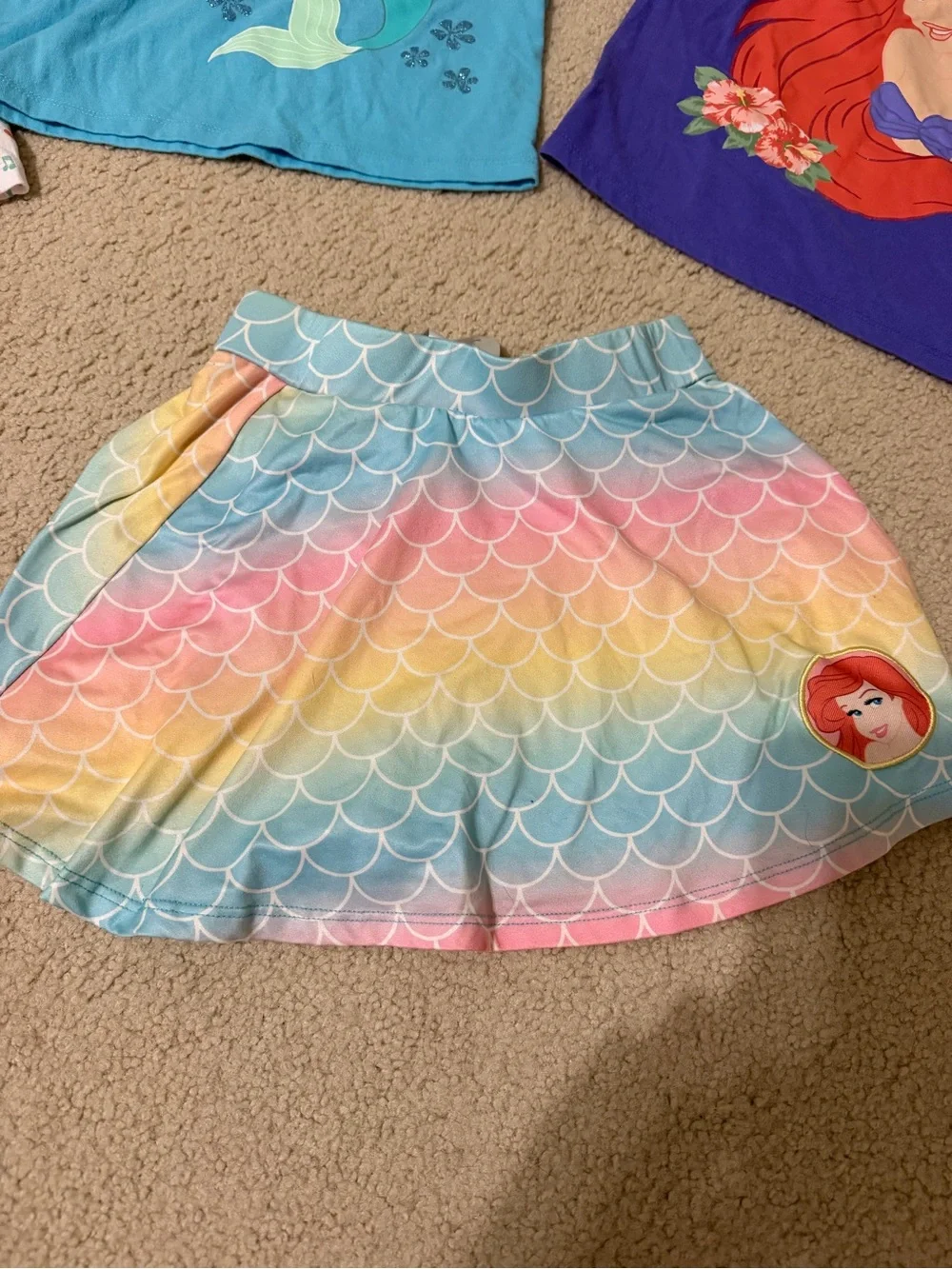 Size 7 Disney Princess Little Mermaid Ariel 5 piece Outfit Set